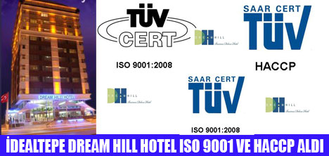 DREAM HILL HOTEL'E KALİTE BELGESİ