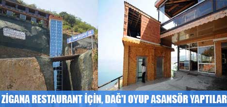 ZİGANA YÖRÜK ÇADIRINDAKİ ASANSÖR TURİSTLERİN İLGİSİNİ ÇEKİYOR
