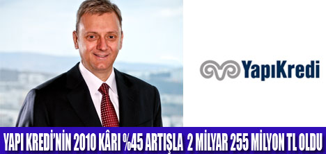 YAPI KREDİ 2010 YILI KÂRI AÇIKLANDI