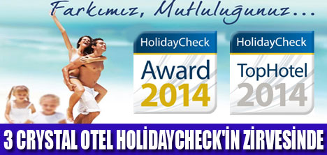 3 CRYSTAL OTEL ÖDÜLLENDİRİLDİ