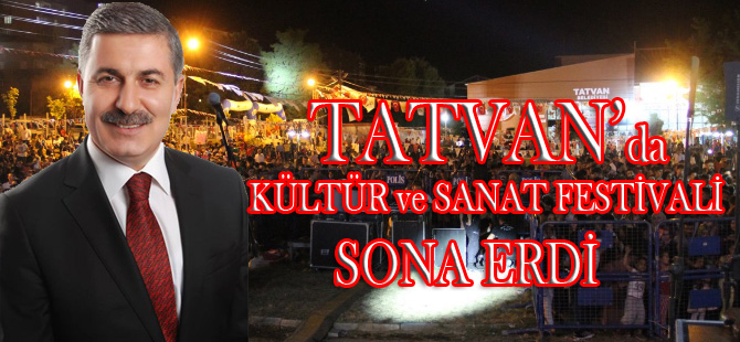 Tatvan İlçesinde bu yıl 50´incisi düzenlenen Kültür ve Sanat Festivali yıldızlar geçidi ile son buldu