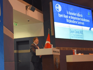 İş yeri kayıt ve belgelerinin dijitalleşmesi seminerine yoğun katılım oldu 