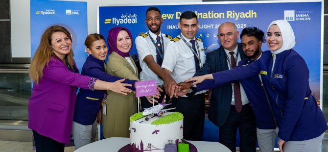 Sabiha Gökçen Havalimanı Flyadeal’ın ilk Riyad uçuşunu karşıladı