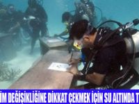 MALDİVLERDE SU ALTINDA TOPLANTI