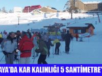 KARTALKAYA'YA MEVSİMİN İLK KARI YAĞDI