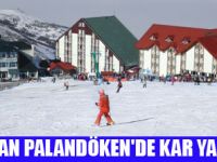 PALANDÖKEN'DE SUNİ KAR